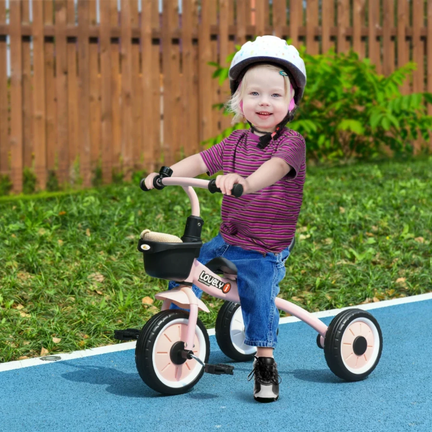 Kids Tricycle w/ Basket & Bell 💖 Adjustable Seat Toddler