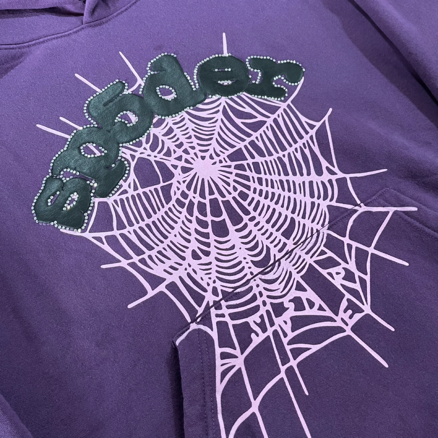 Sp5der Worldwide Web Grape Hoodie Men's Size Medium - photo 4