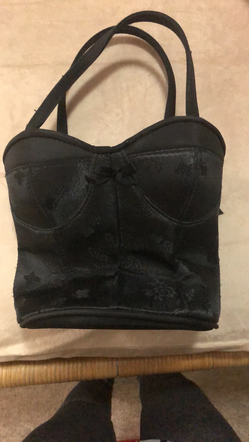 Black Corset Style Tote Bag