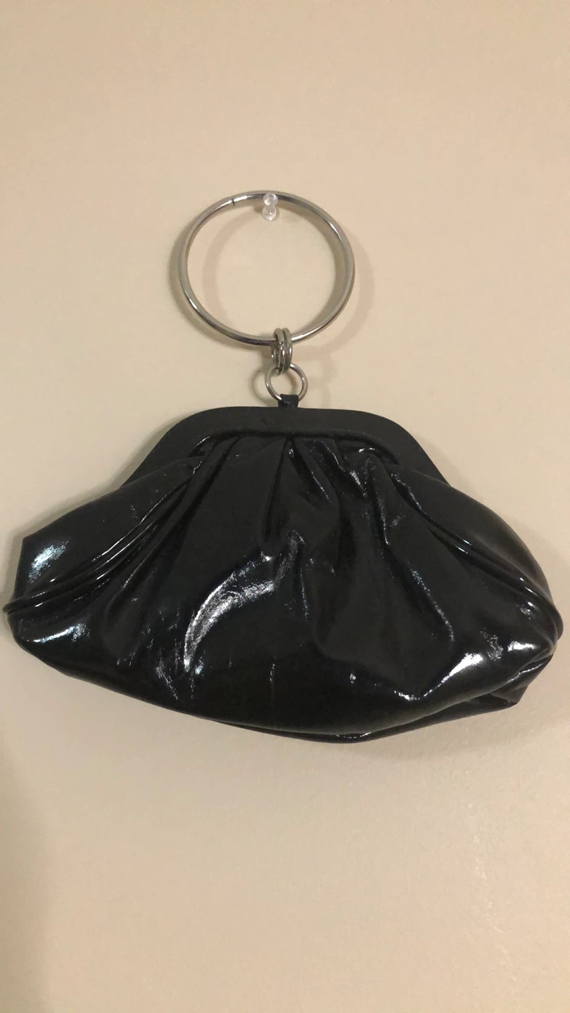 Black Clutch with Keychain Ring