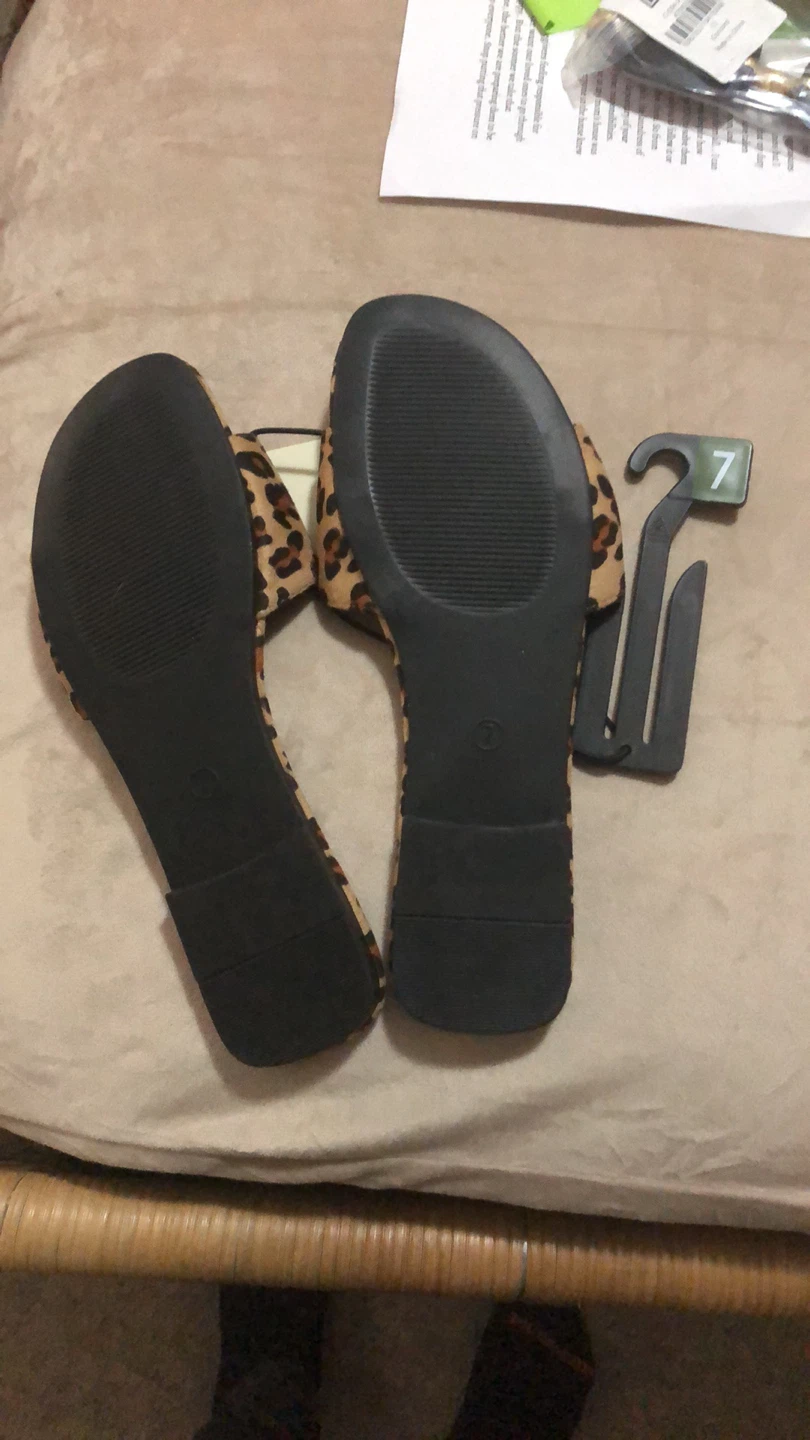 George Leopard Print Slide Sandals Size 7 - photo 2