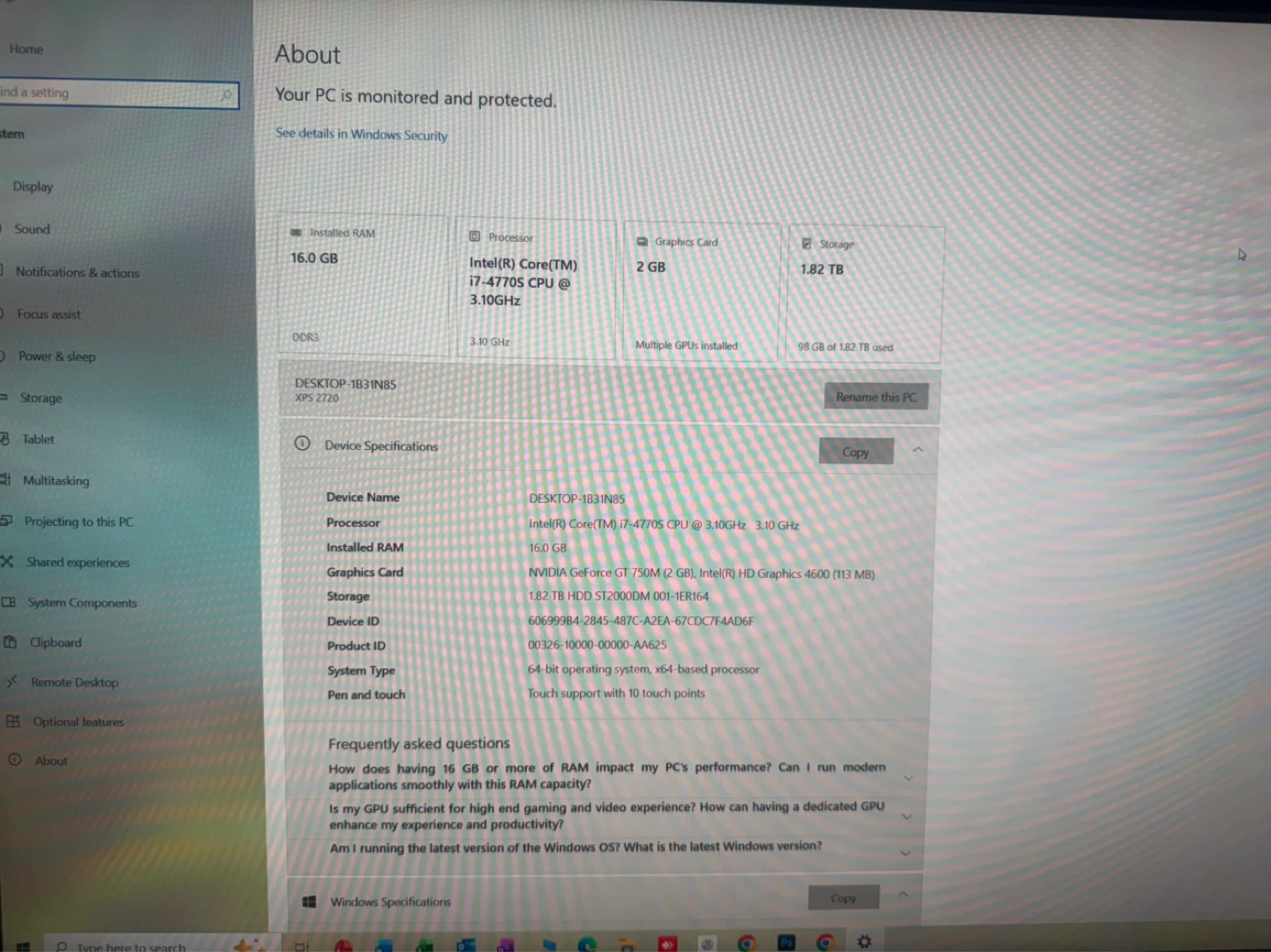 Dell All-in-One Desktop Computer - photo 2
