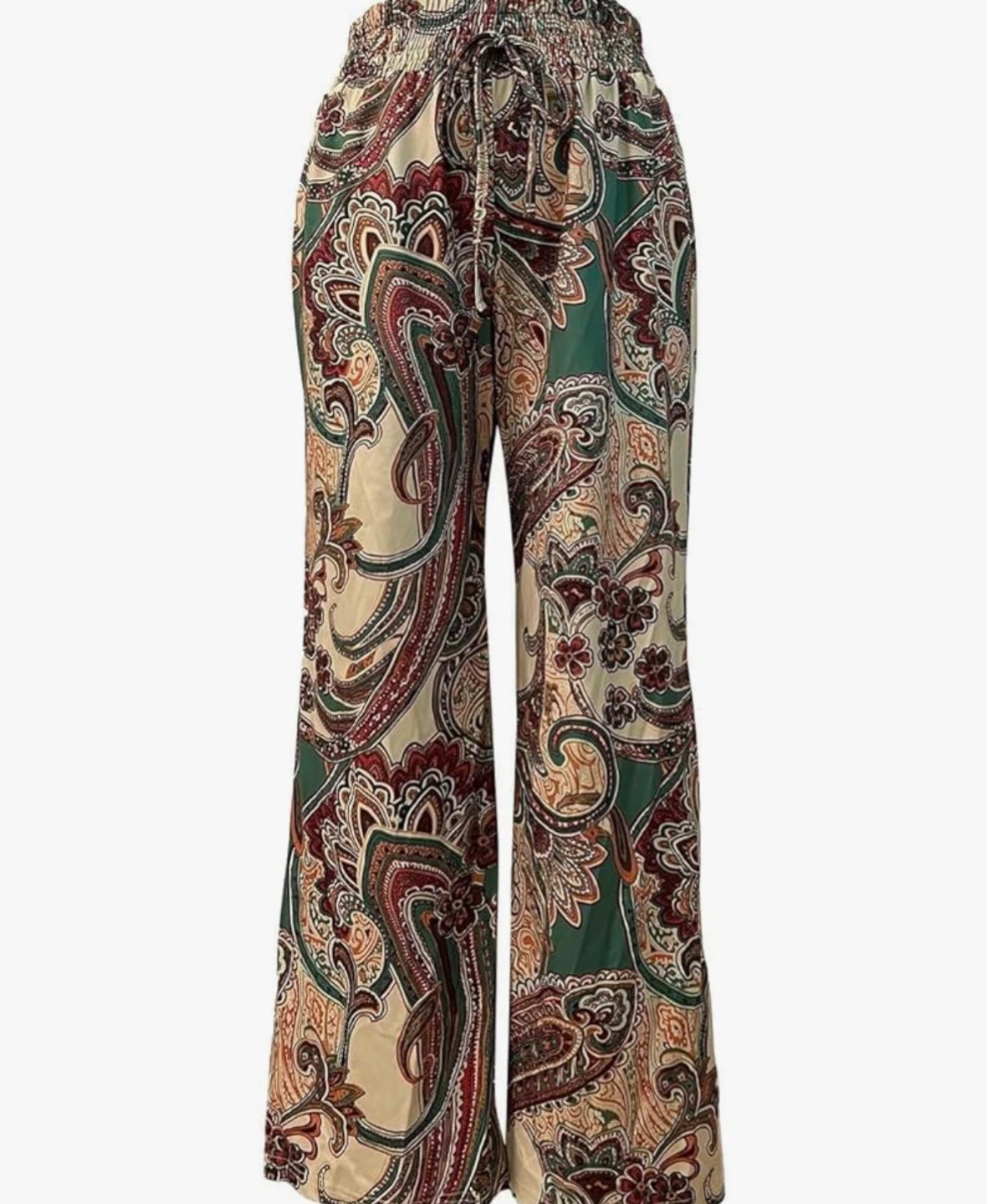 Paisley Print Wide Leg Pants - Size Medium - photo 2