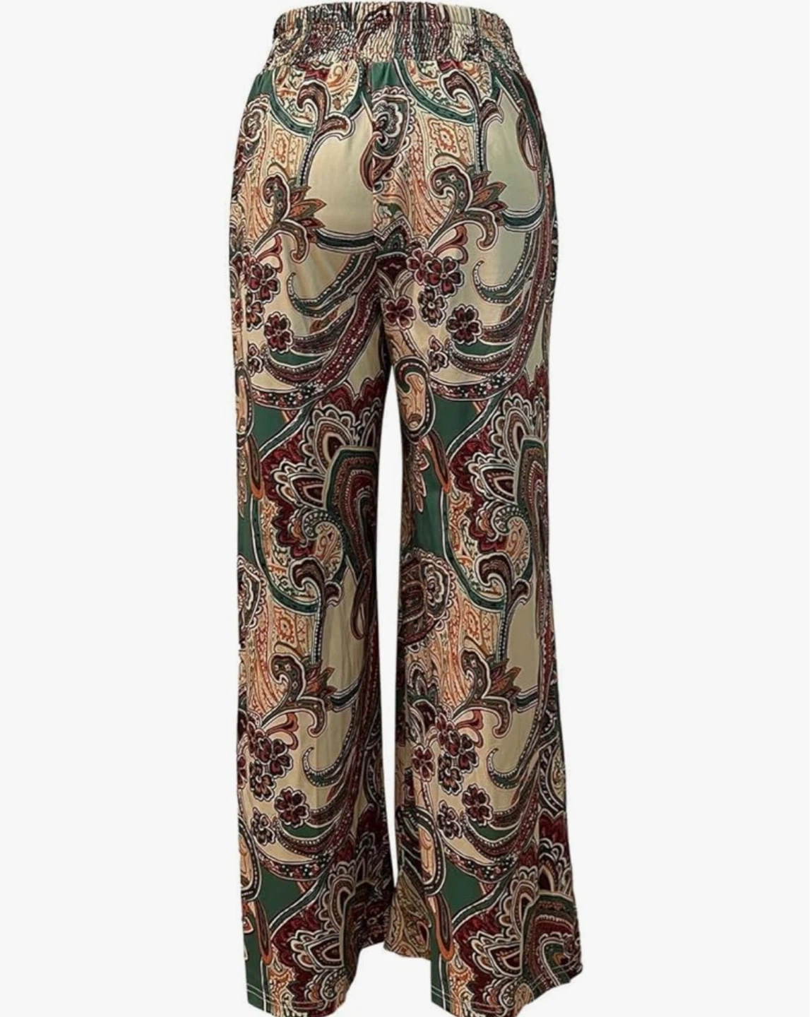 Paisley Print Wide Leg Pants - Size Medium - photo 3
