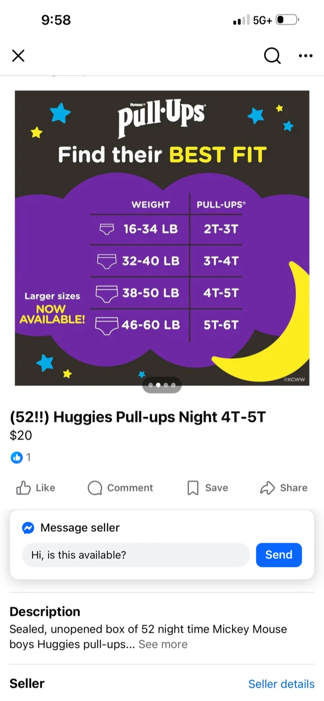Huggies Pull-Ups Night Time 4T-5T (52 Count) - photo 2