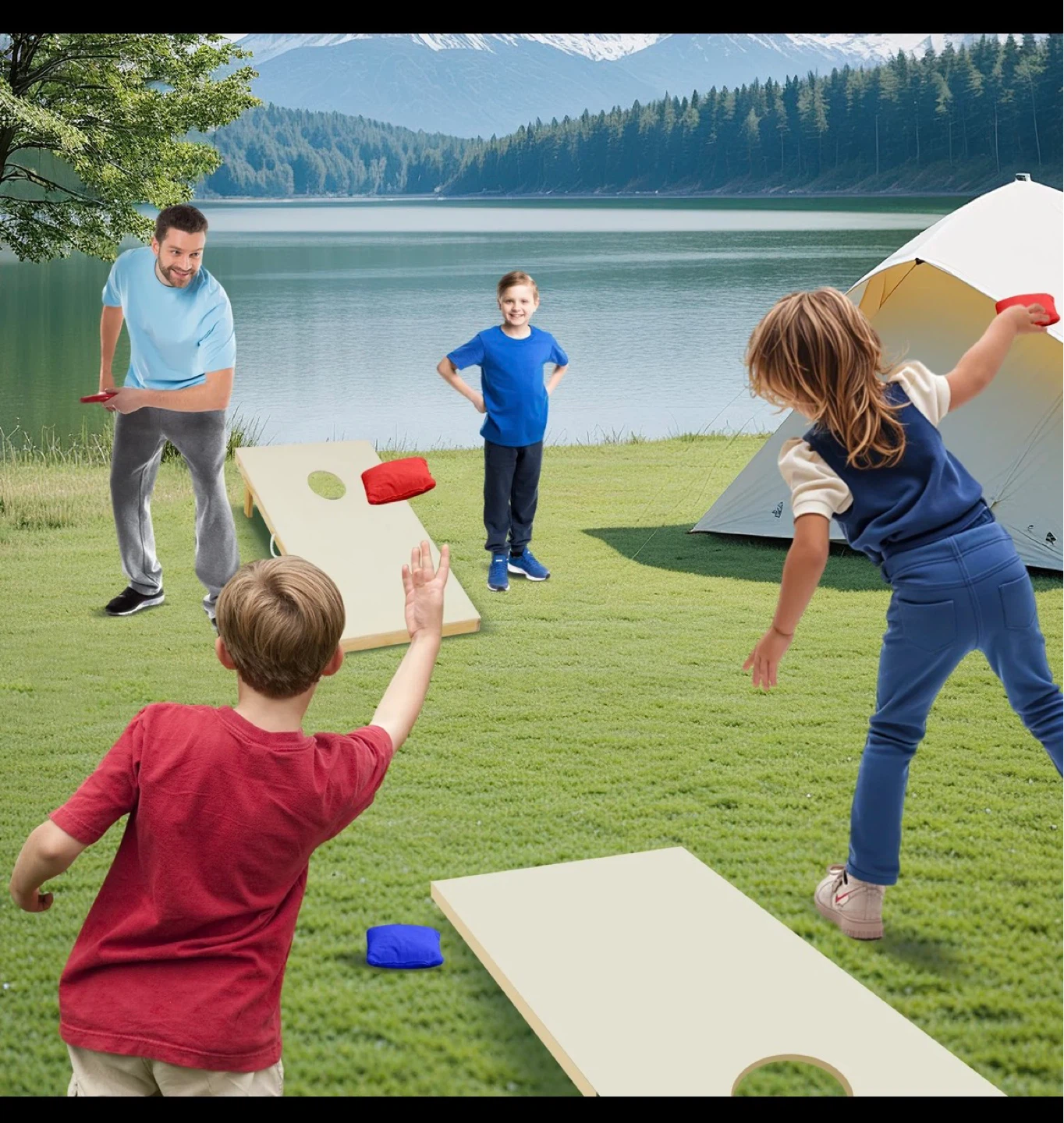 Cornhole Board Set Tailgate Size - photo 3