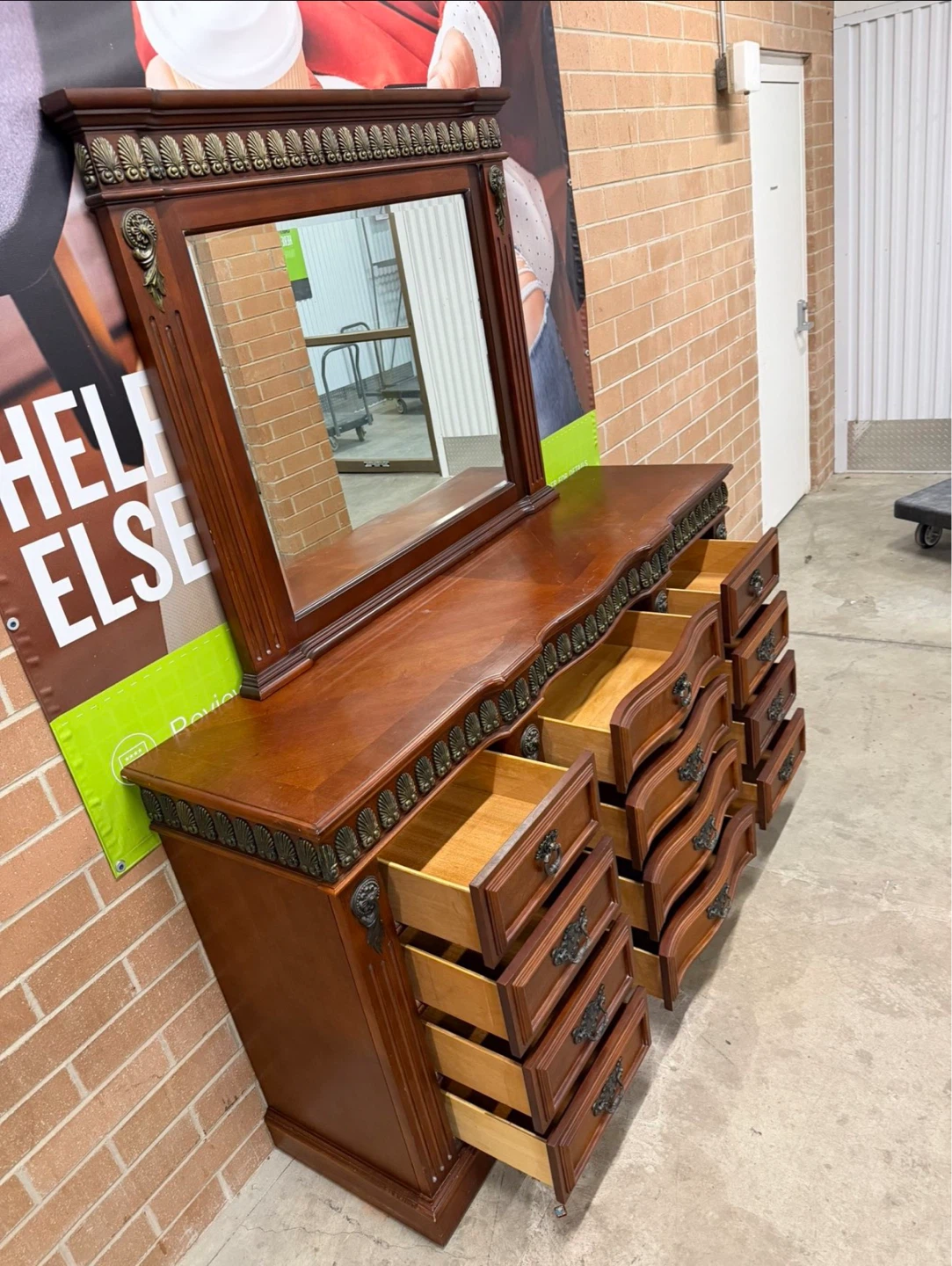 12 drawers Dresser with mirror - photo 2