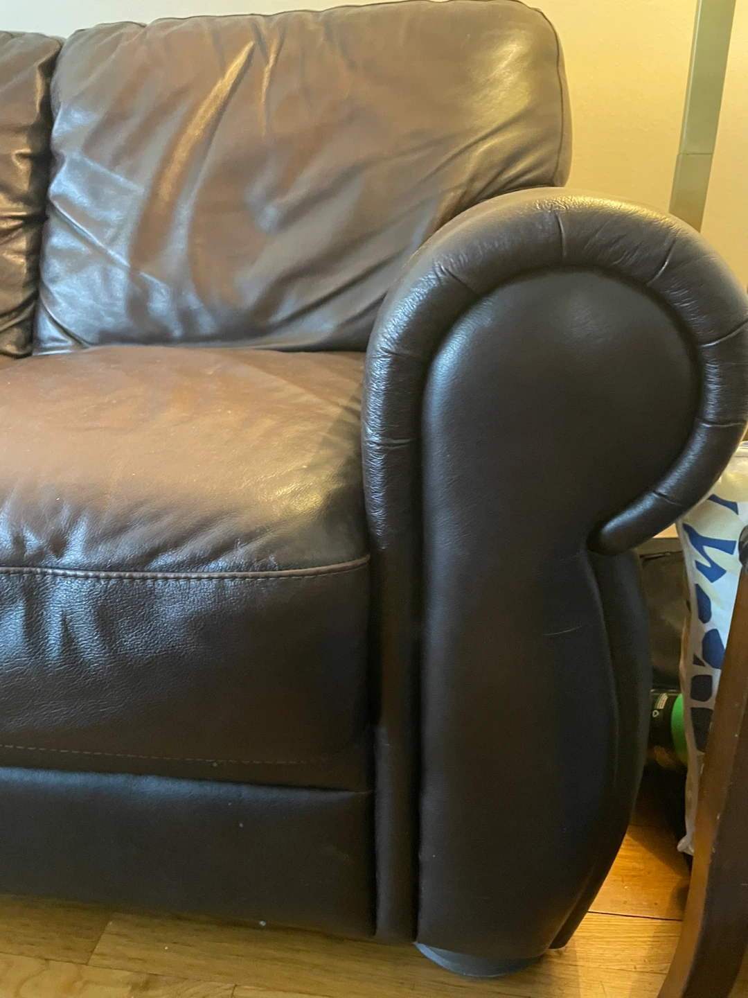 Raymour & Flanigan brown  Leather Sleeper sofa - photo 2
