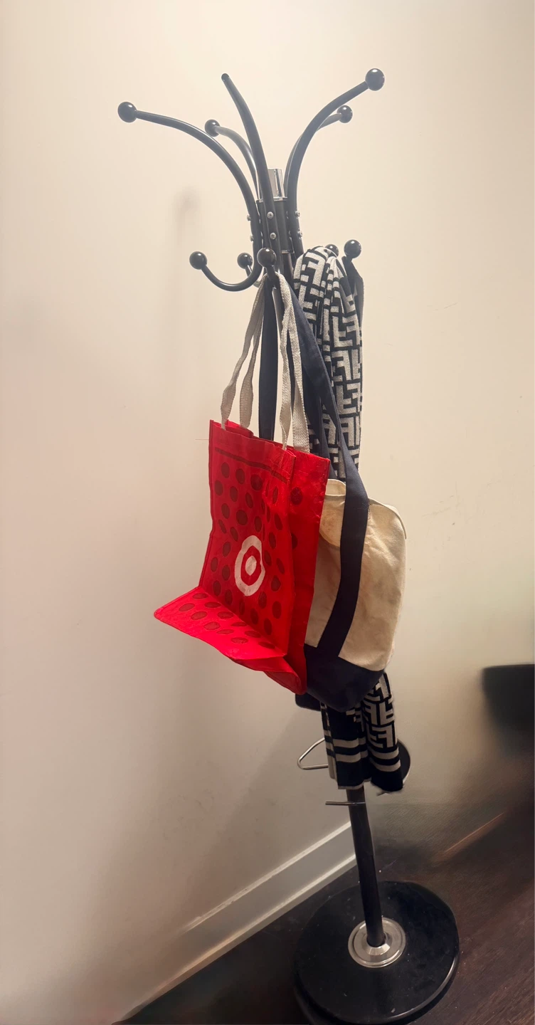 Coat Rack Stand - Wood & Metal