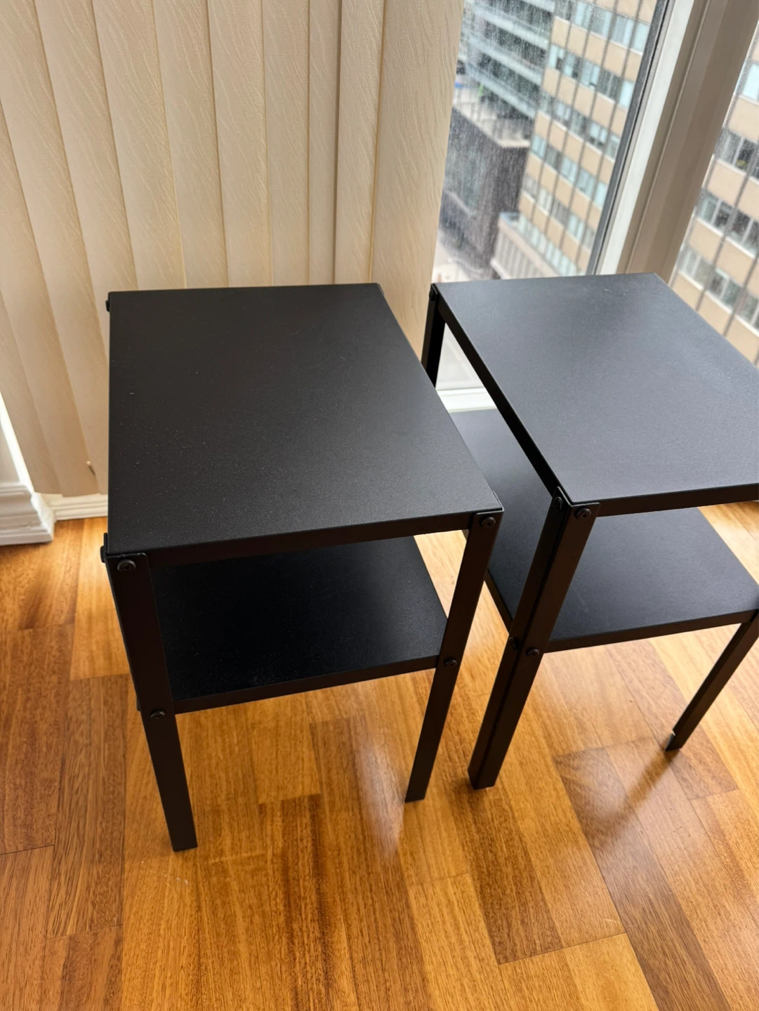Black 2-Tier Side Table - photo 2