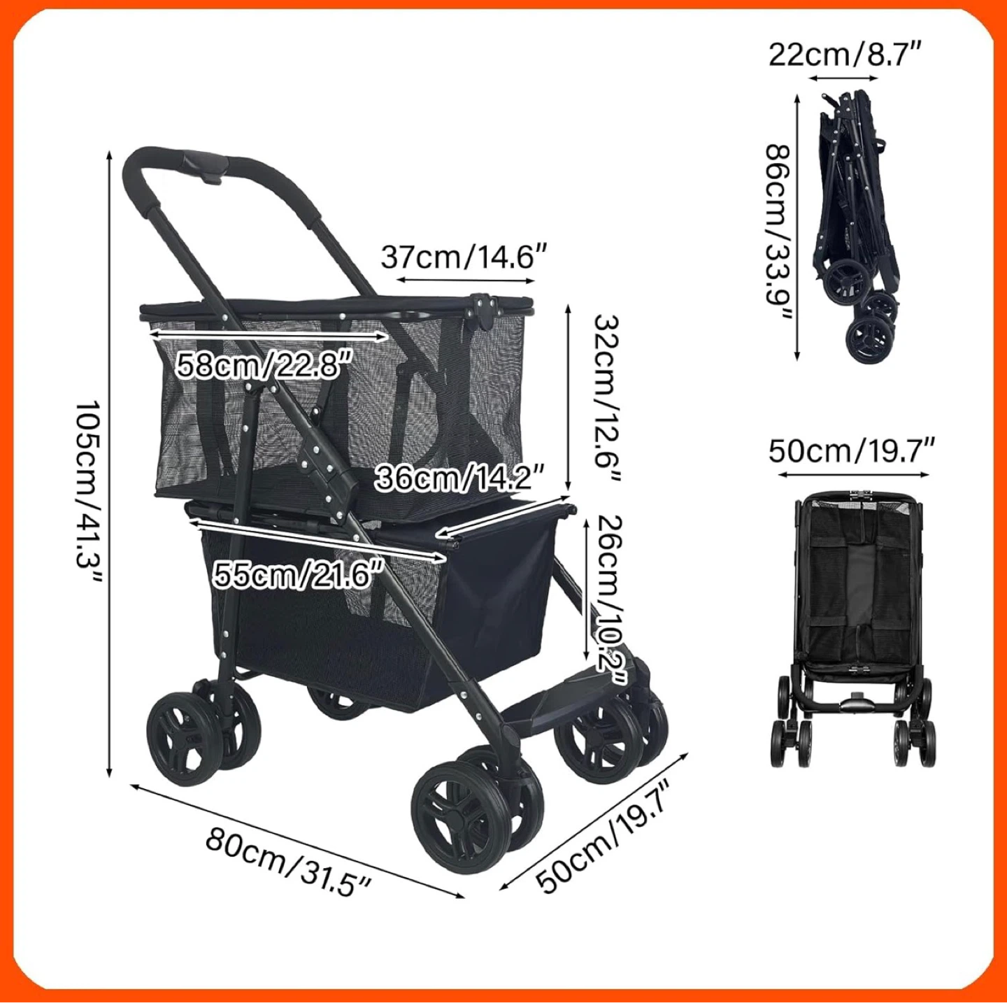 Folding Shopping Cart -Like New - photo 2