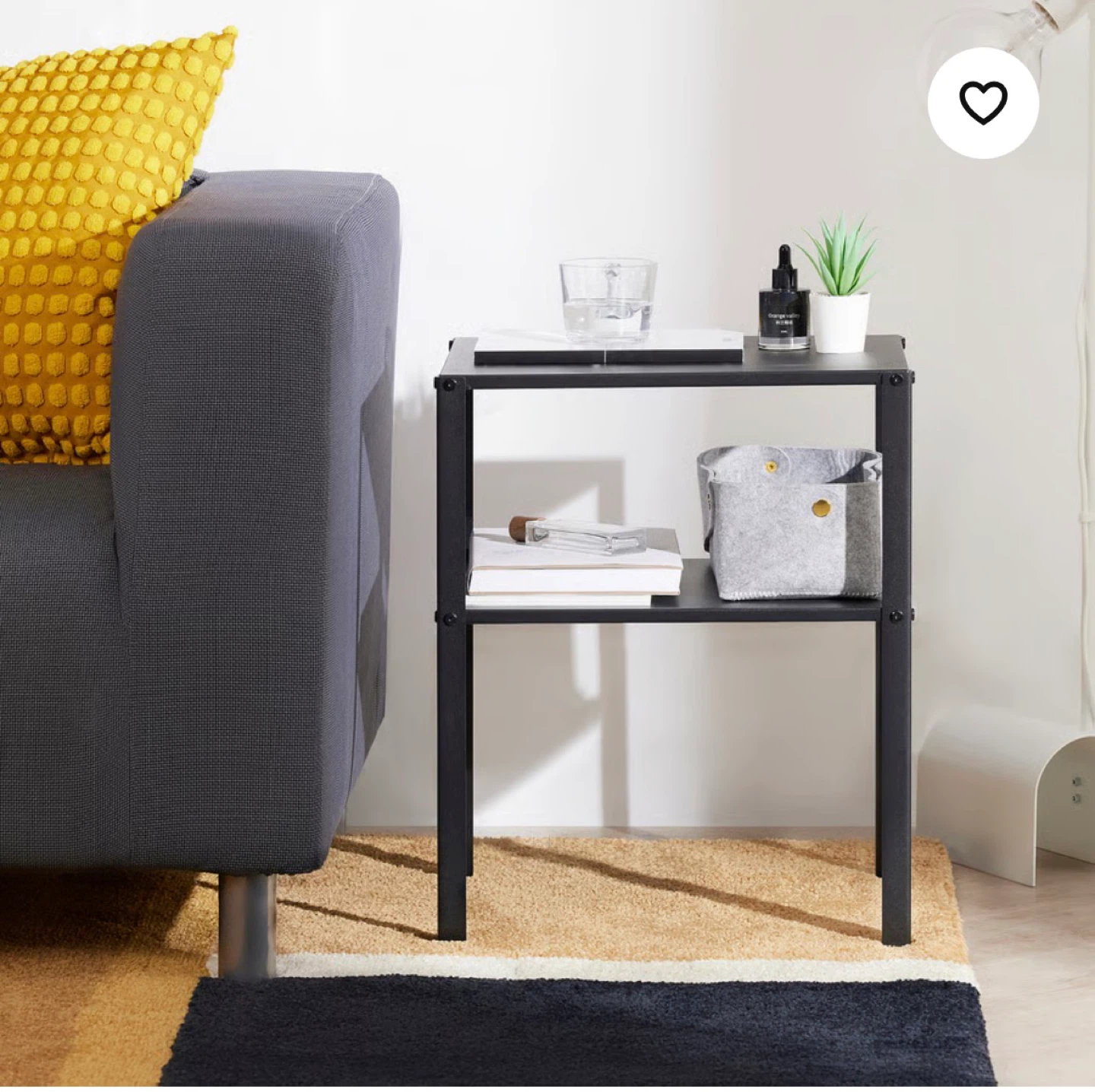 Black 2-Tier Side Table - photo 4