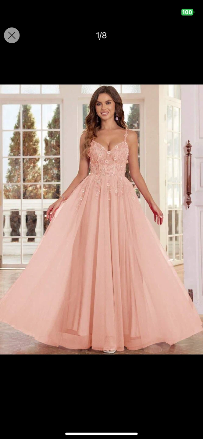 Prom Pink Lace Dress Size 13 - photo 5