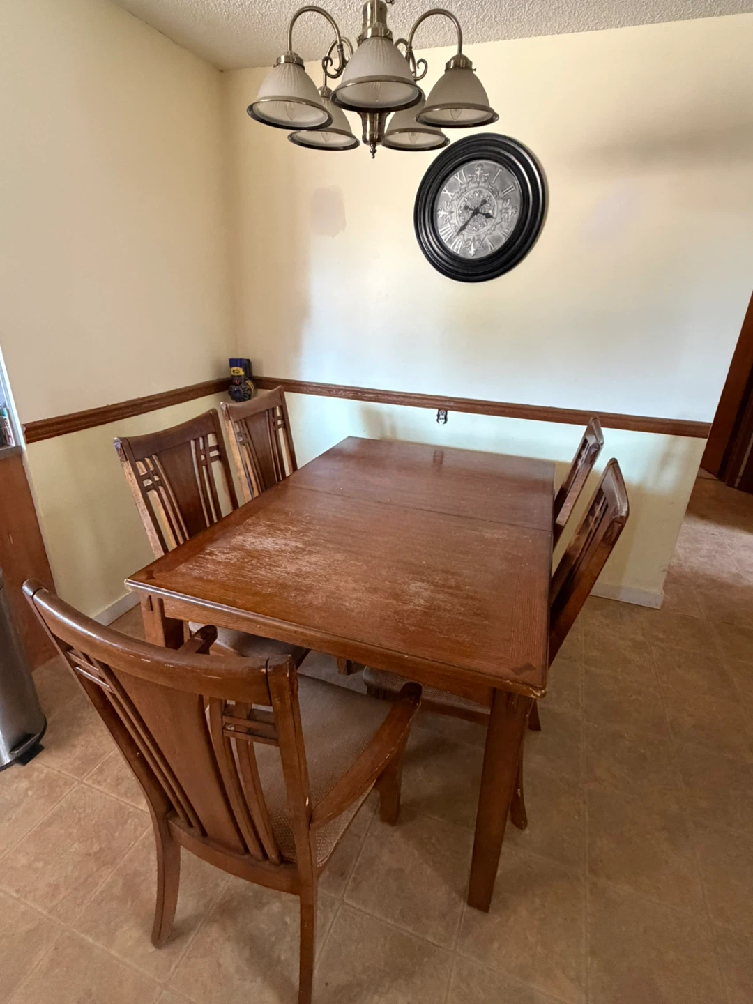 Wooden Dining Table and Chairs Set