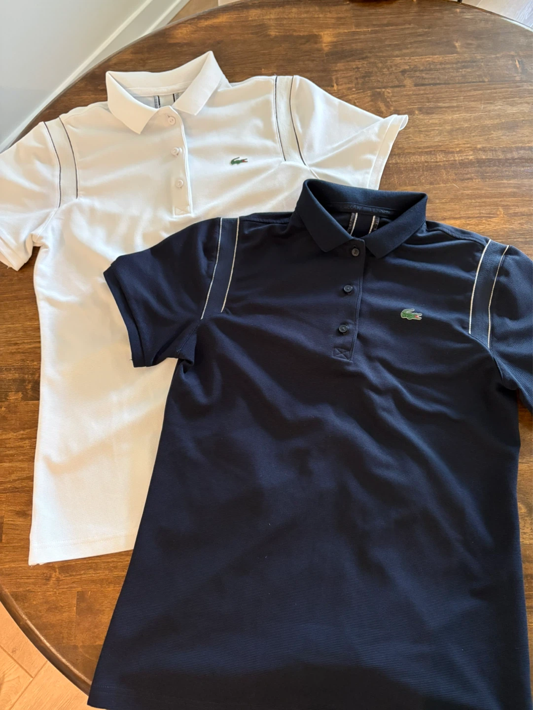 Lacoste Sport Polo Shirts (White & Navy, Size 36) x2 - photo 2