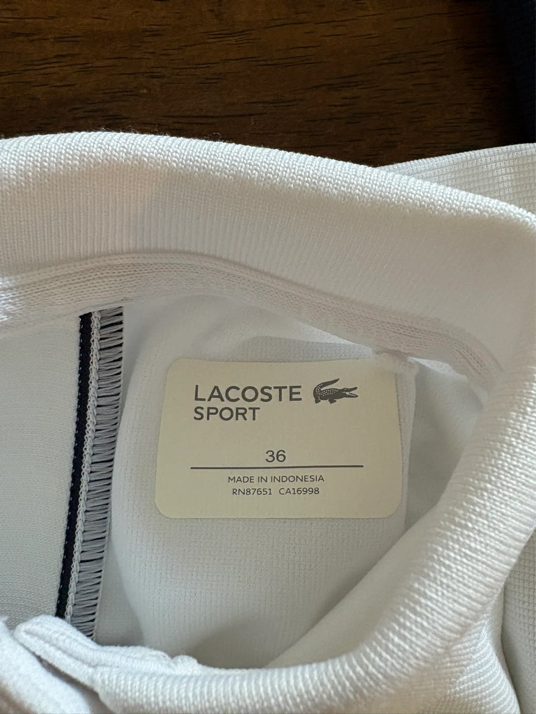 Lacoste Sport Polo Shirts (White & Navy, Size 36) x2 - photo 5