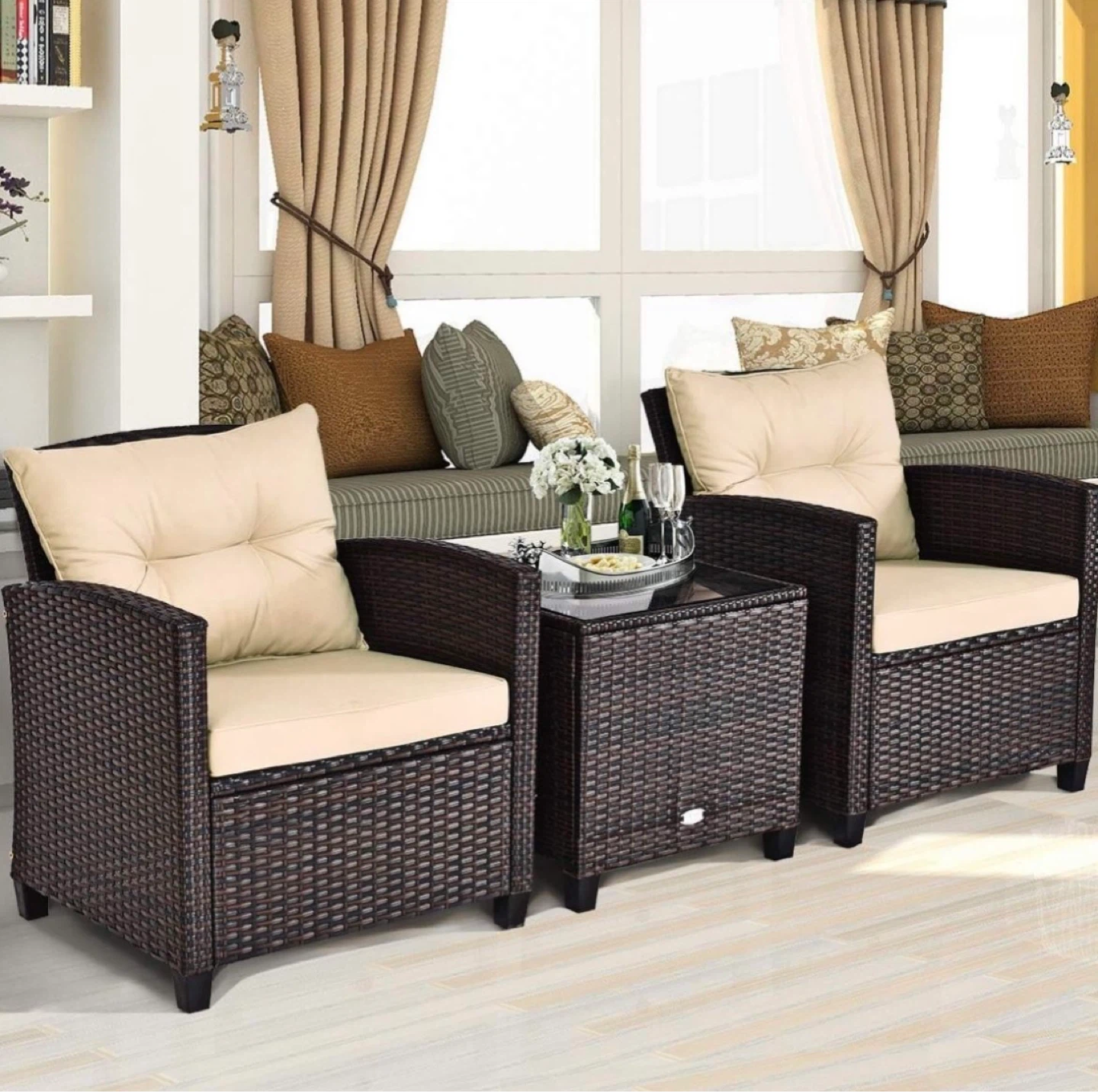 Brand New Patio Chair Set with Side Table - photo 2
