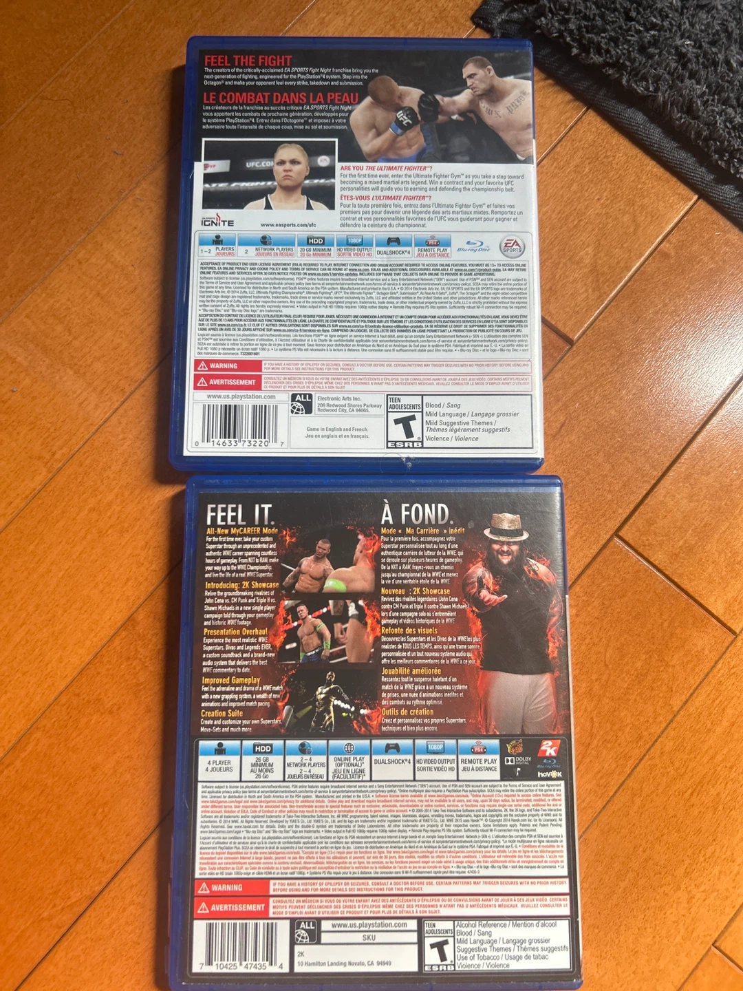 PS4 EA Sports UFC & WWE 2K15 Video Games - photo 2