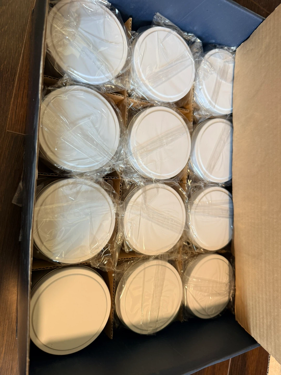Matte White 8 oz Metal Candle Vessels - Pack of 24