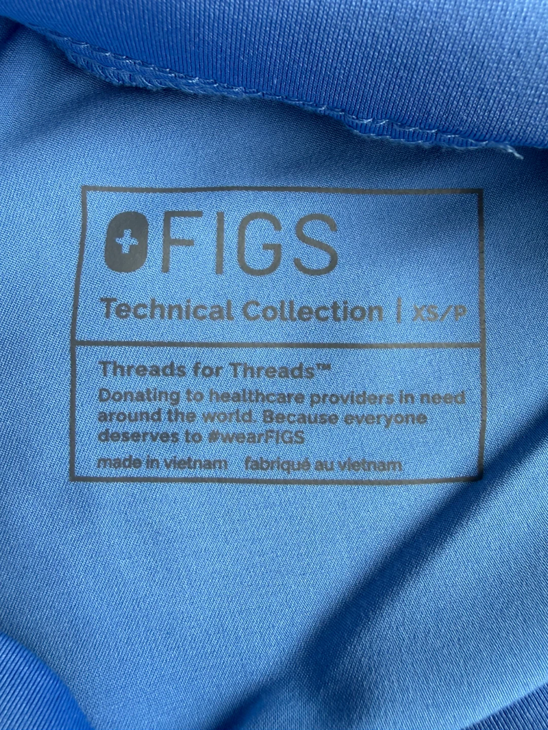 FIGS Scrubs Top and Pants Set - Ceil Blue - photo 3
