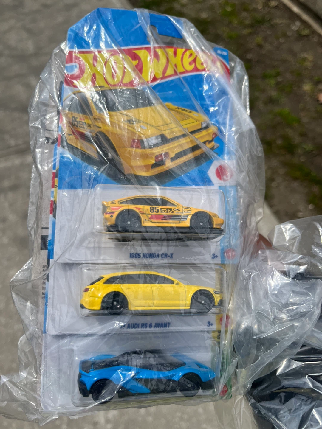 Hot Wheels: 1985 Honda CR-X, Audi RS 6 Avant, Blue Sports Car