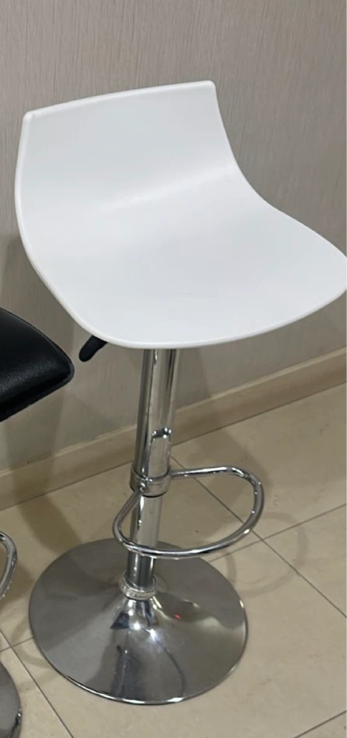 Adjustable White Bar Stool - photo 2