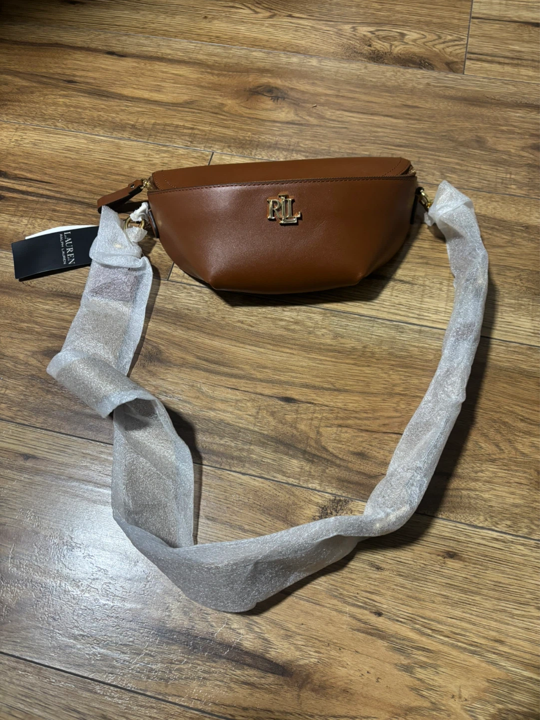 Lauren Ralph Lauren Brown Leather Belt Bag