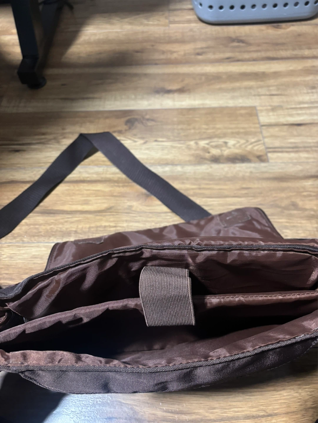 Brown Messenger Bag with Logo - photo 2