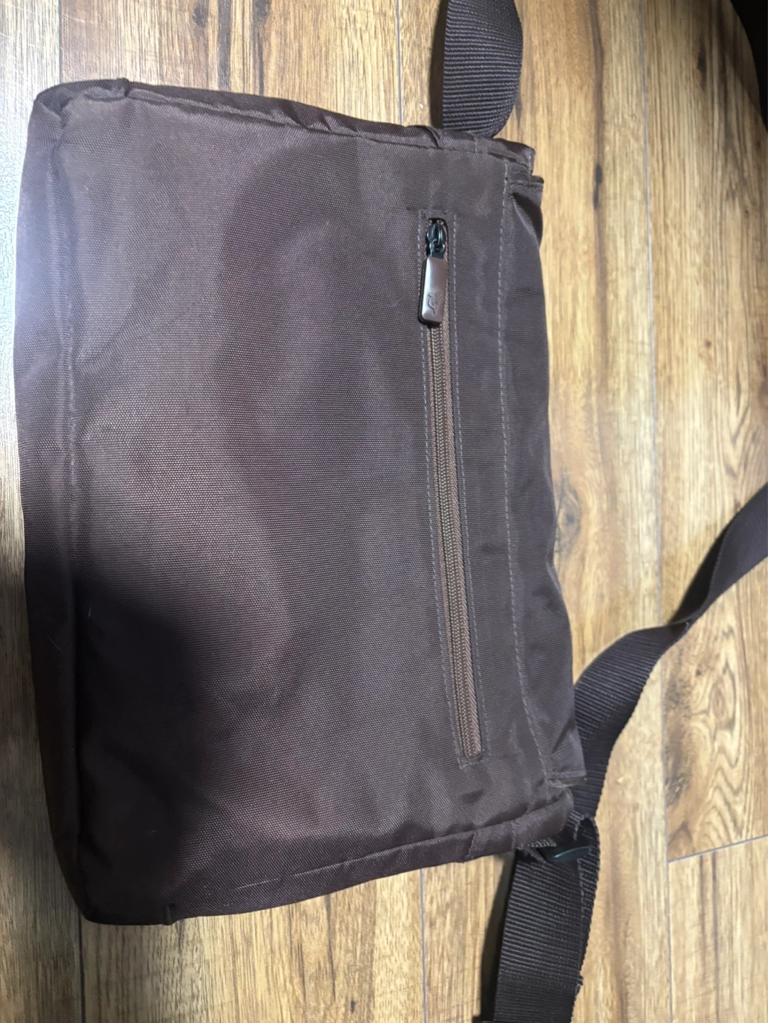 Brown Messenger Bag with Logo - photo 3