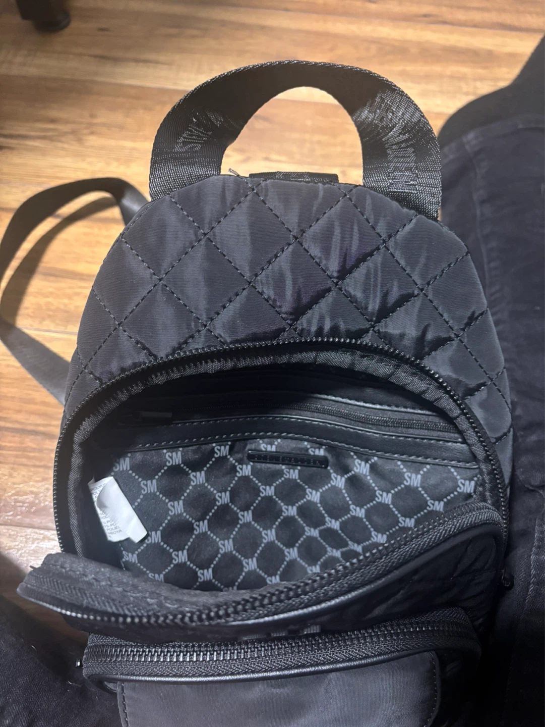 Steve Madden Quilted Black Mini Backpack - photo 2