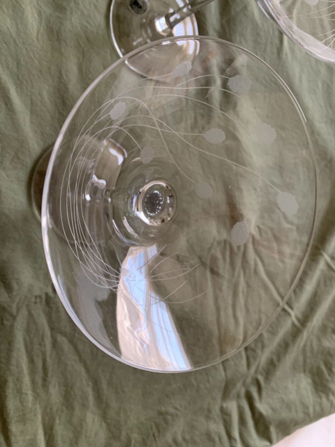 Set of 6 Etched Martini Glasses - photo 4