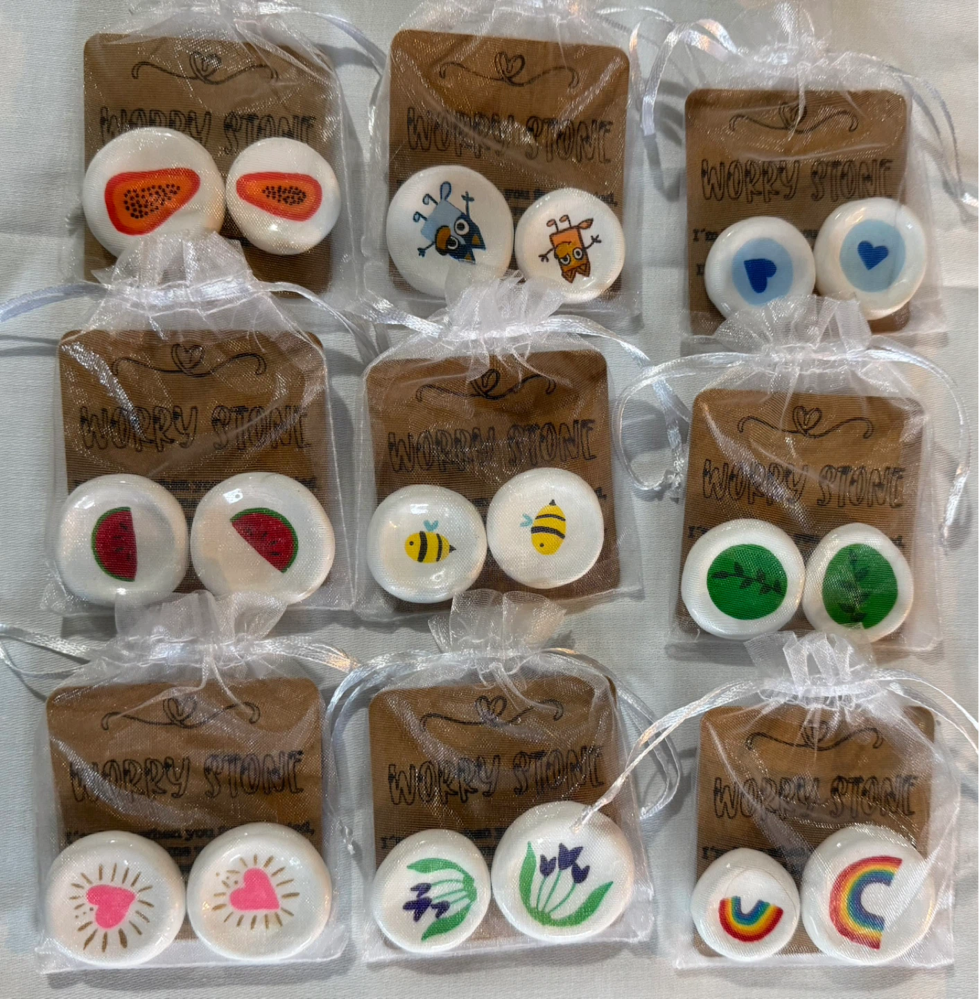 Hand-painted Worry Stones (Set of 2) - photo 2