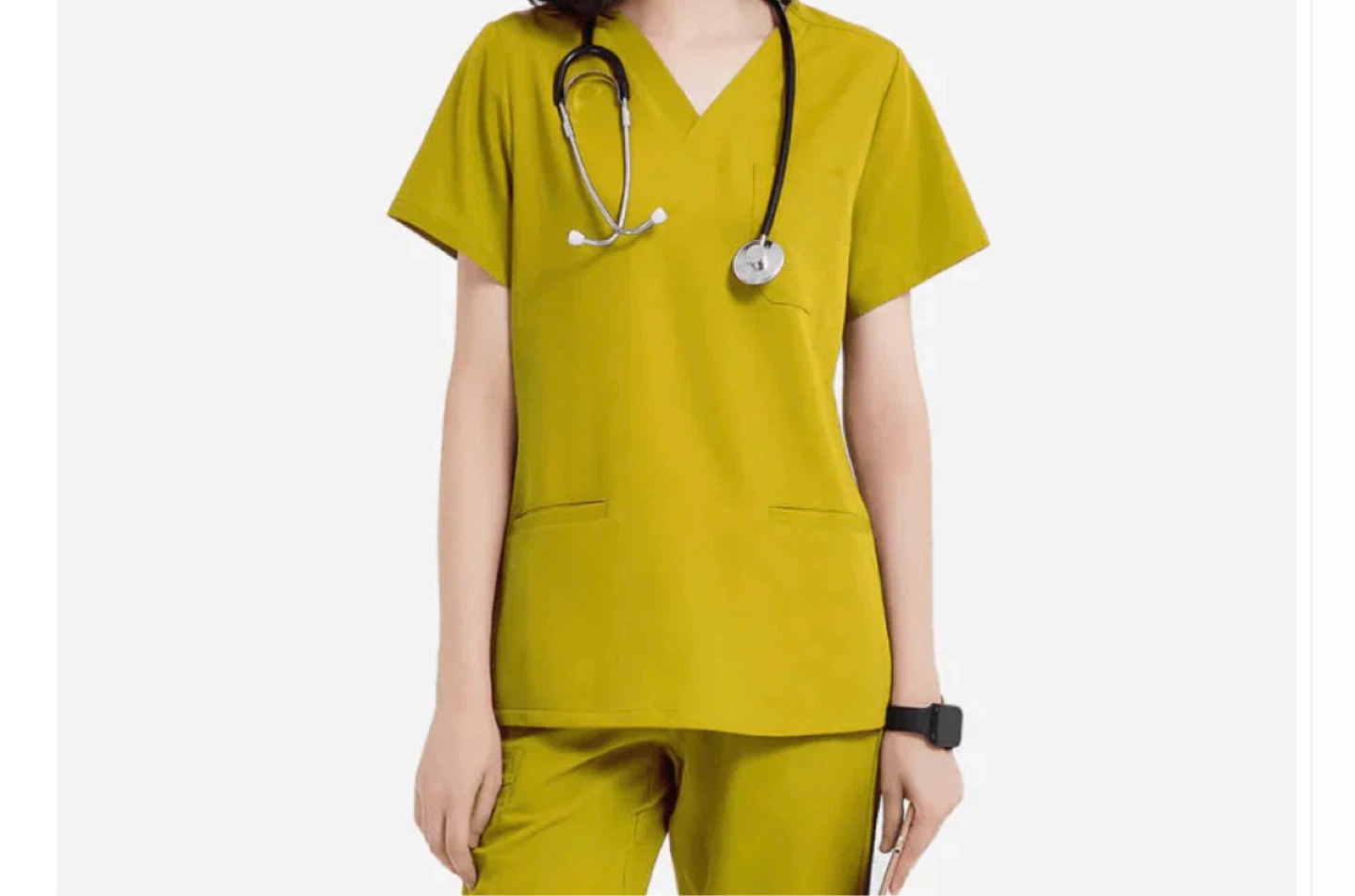 Mustard Scrub Top and Pants Set - Size XS - photo 4