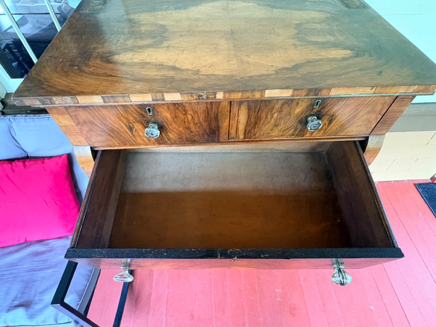 Antique Wooden Dresser with Mirror - photo 2