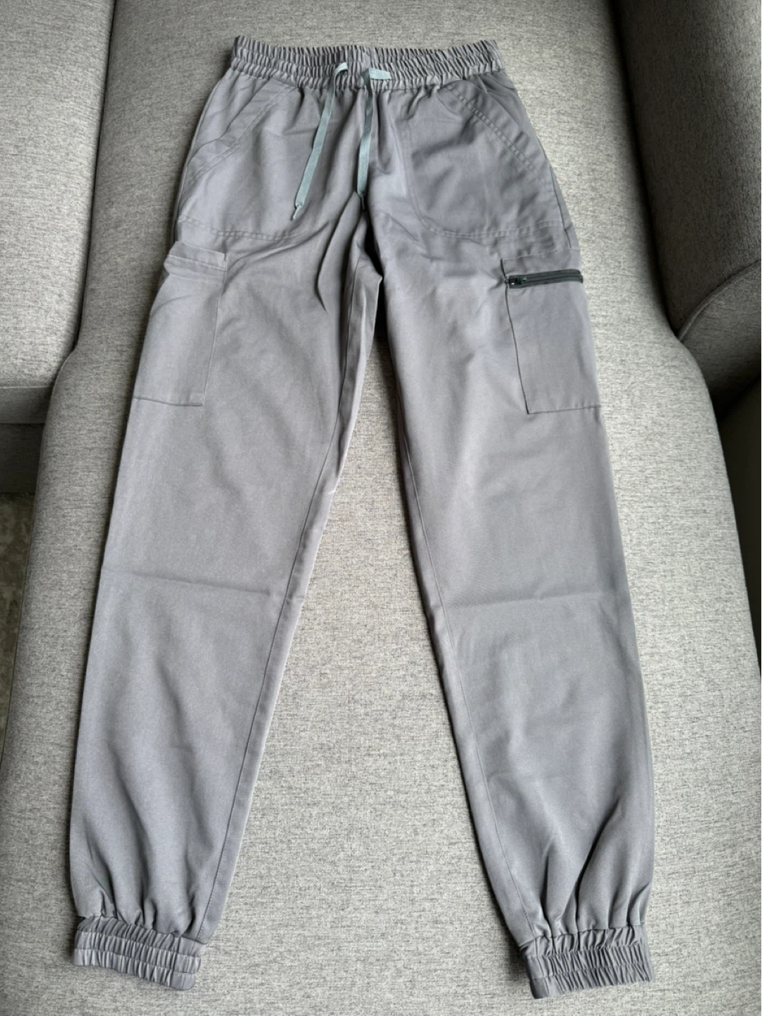 Grey Scrub Top and Jogger Pants Set - photo 2