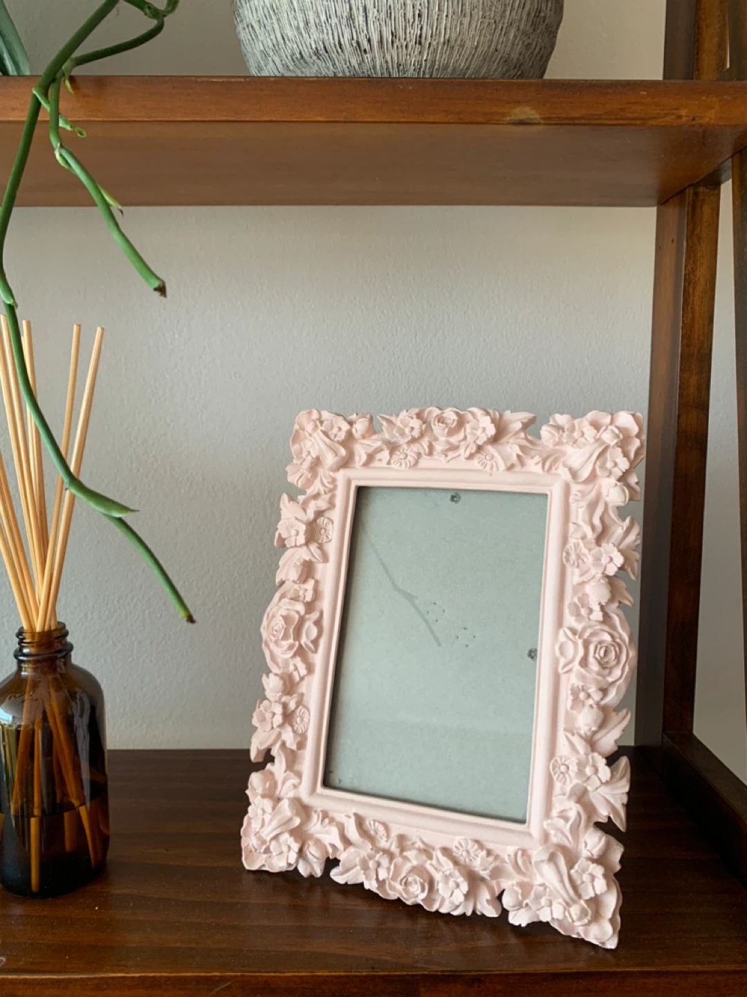 Pink Ornate Floral Picture Frame