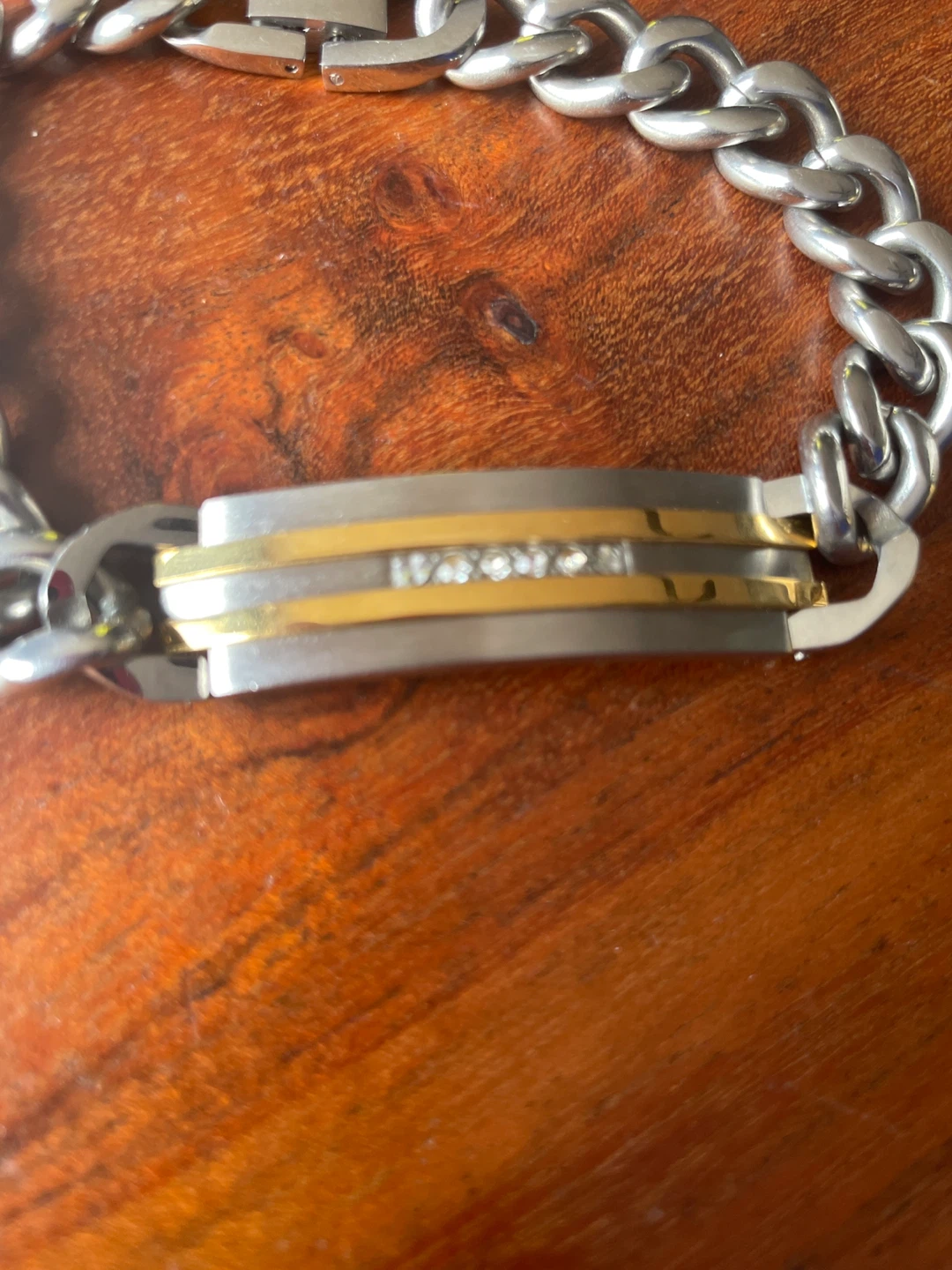 Men's Stainless Steel Bracelet with ID Plate - photo 2