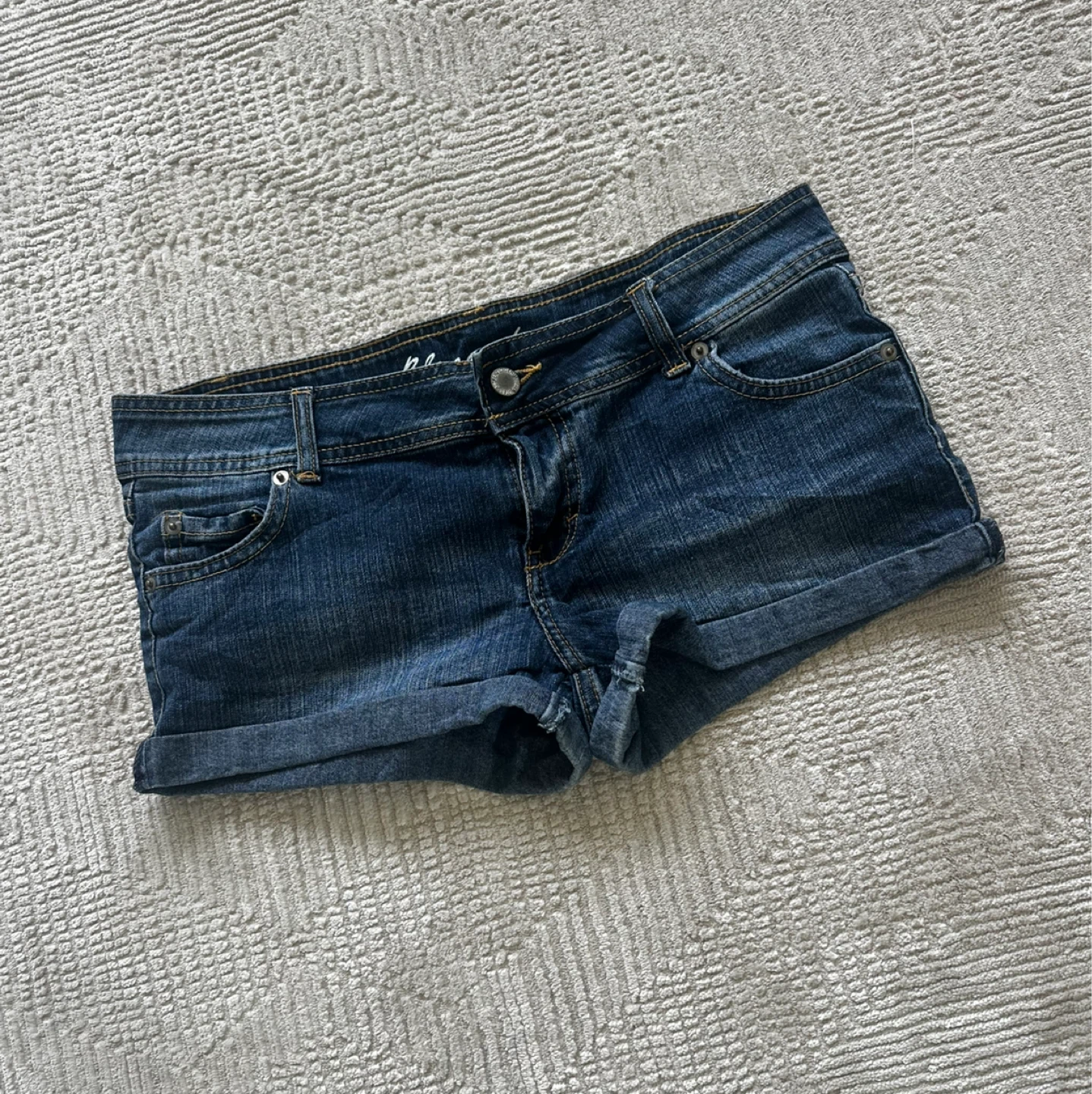 Y2K Garage Low rise Women's Blue Denim Shorts - photo 2