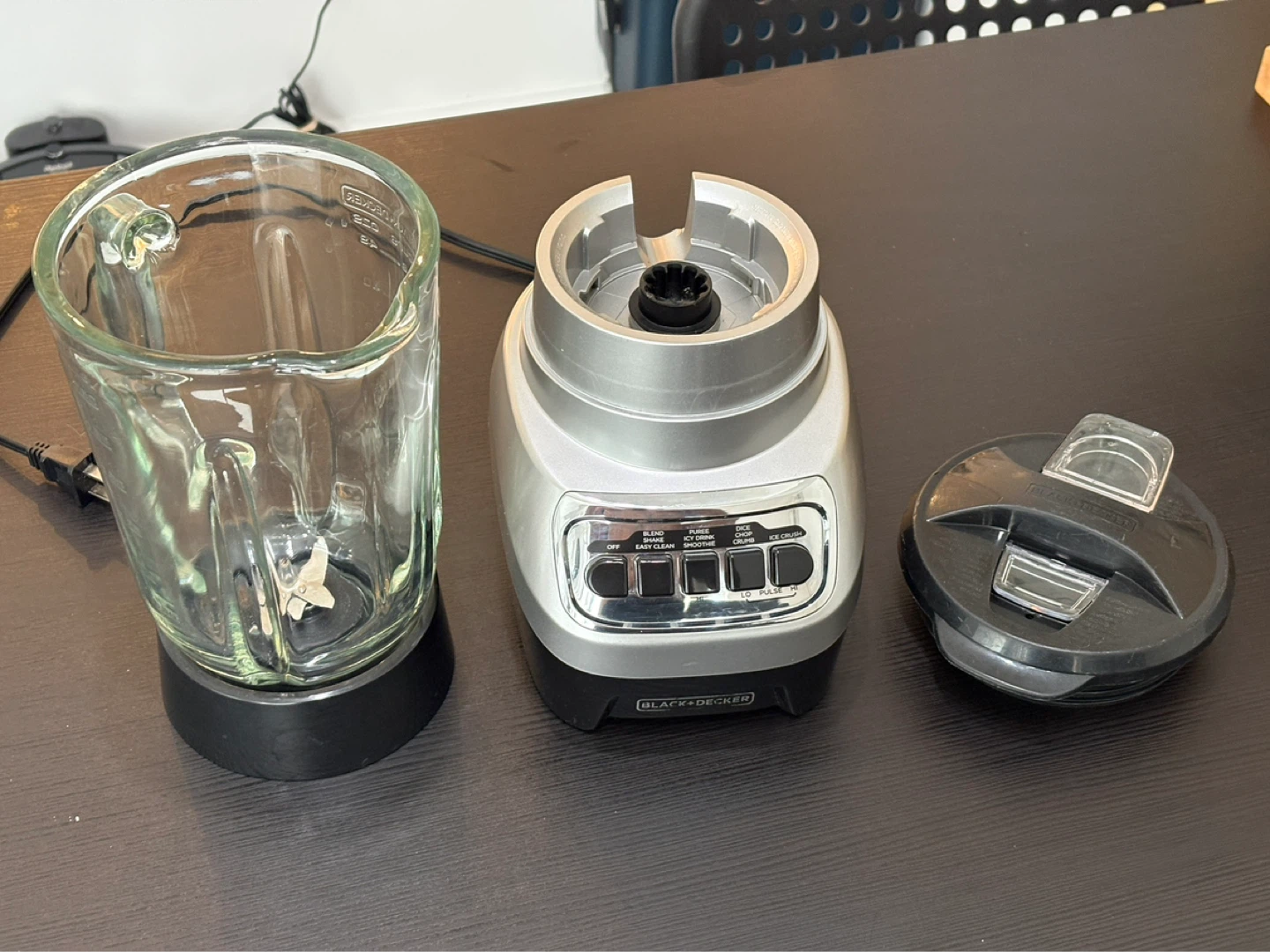 Black + Decker Blender with Glass Jar and Lid