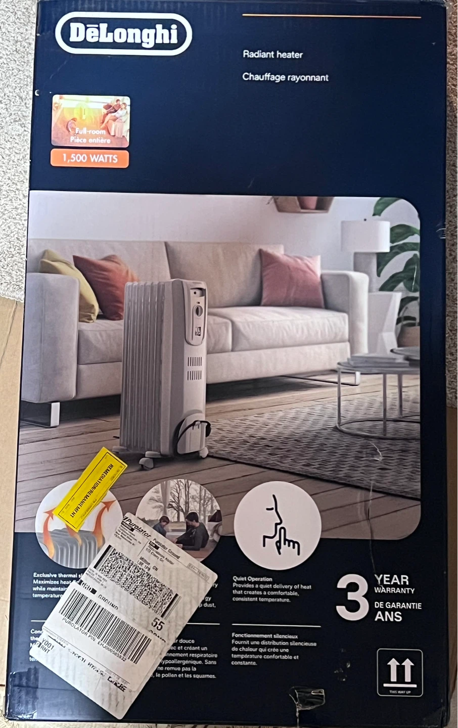 DeLonghi Radiant Heater 1,500 Watts - photo 3