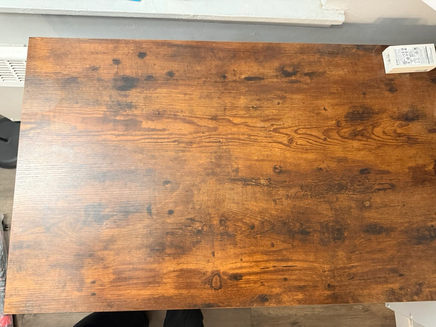 Wooden desk with shelves