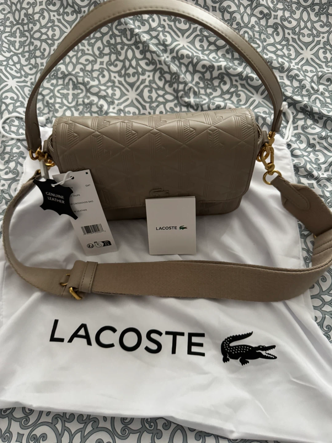Lacoste Embossed Monogram Crossbody Bag - photo 2