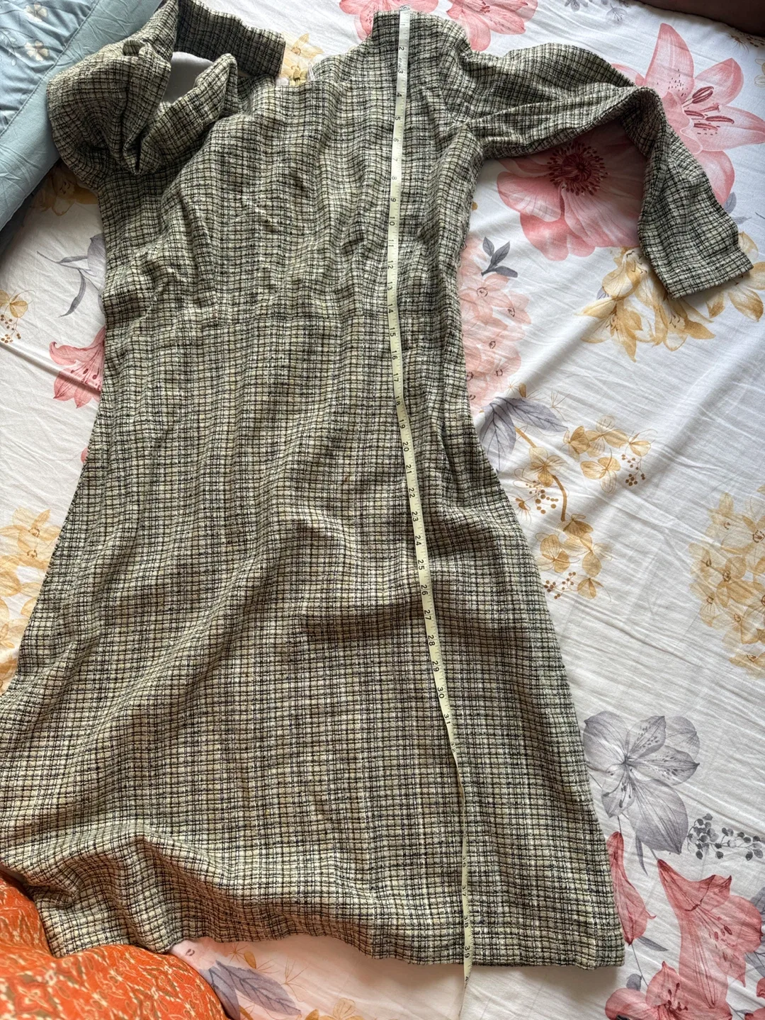 Plaid Long-Sleeve Dress - photo 5