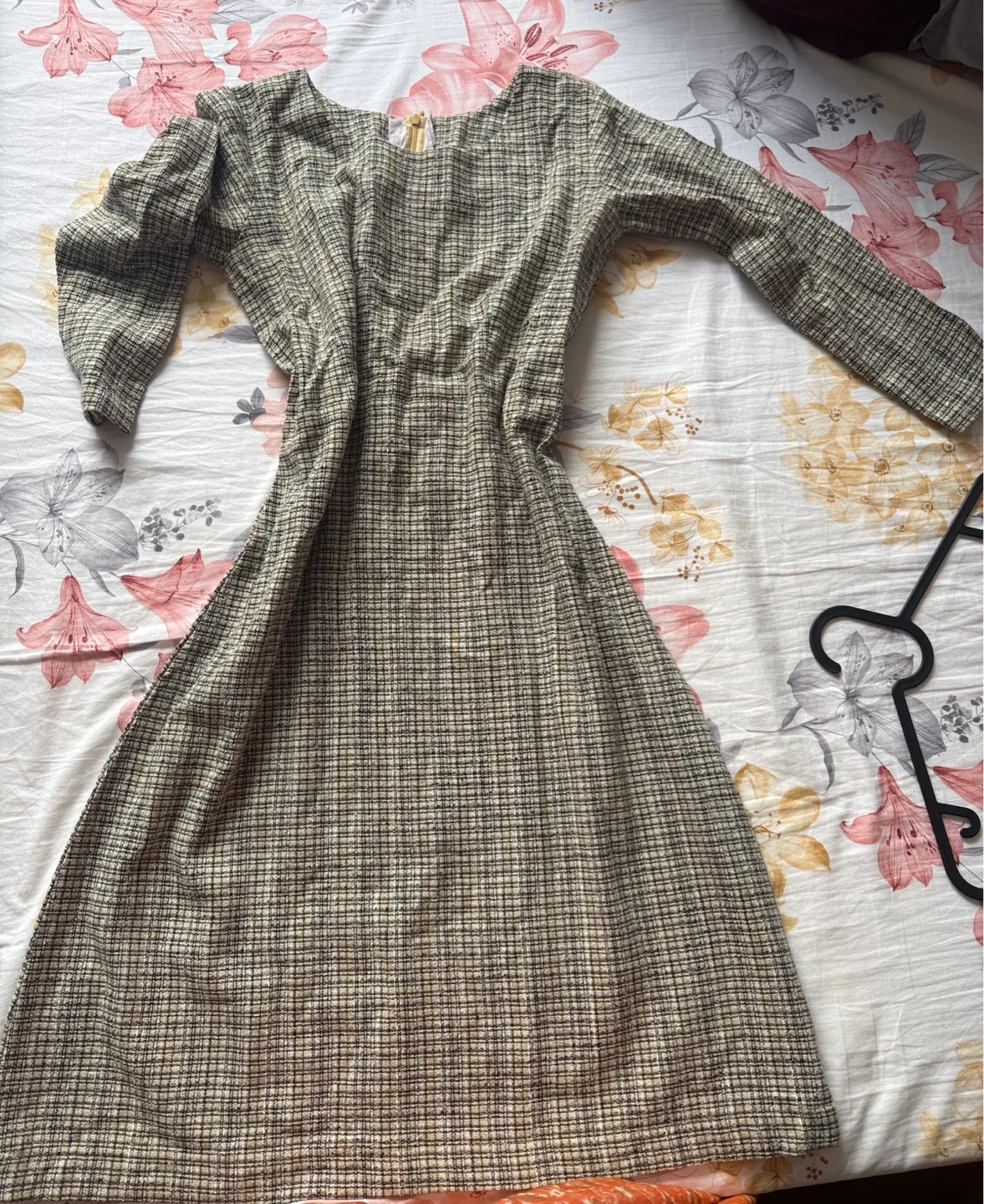Plaid Long-Sleeve Dress