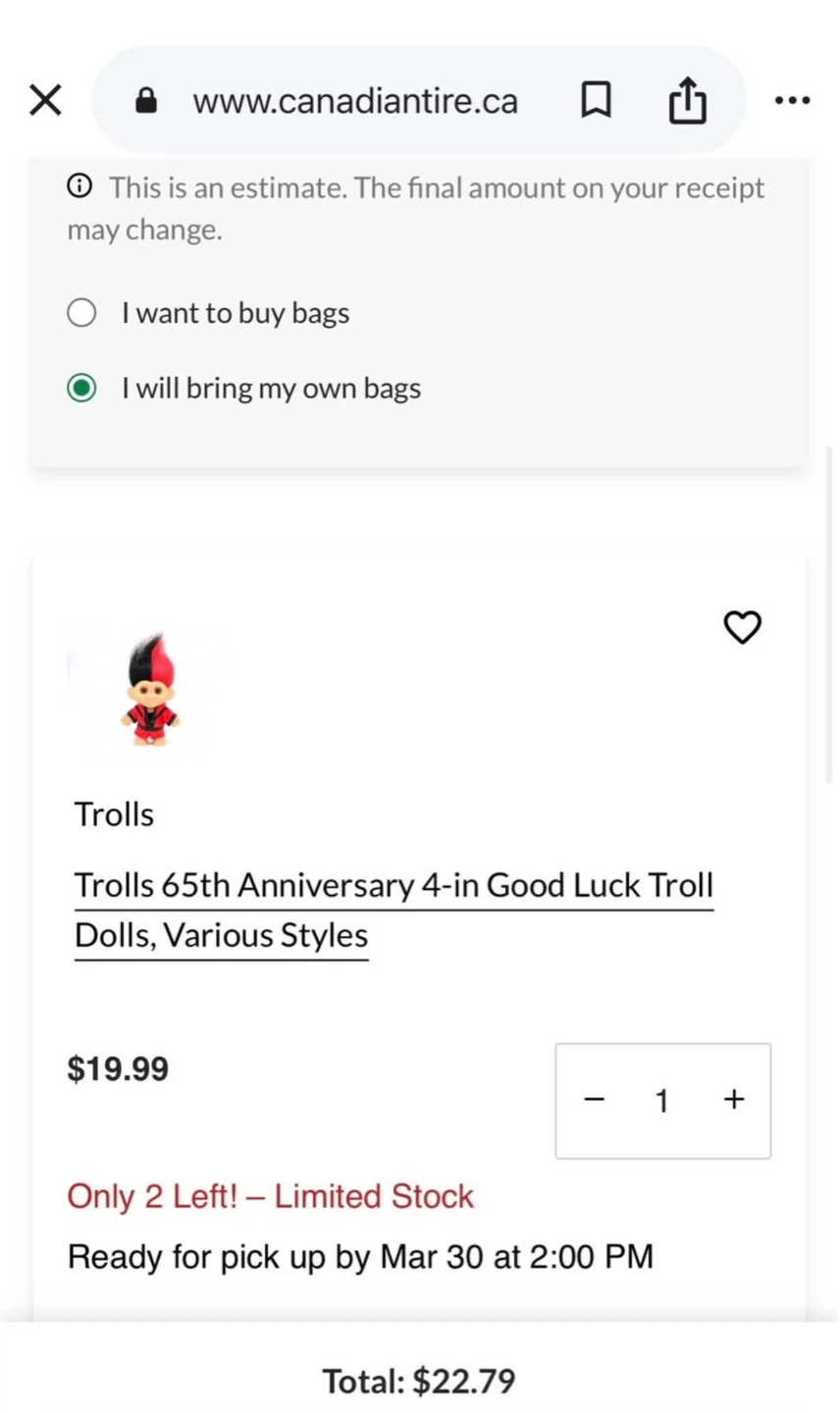 Trolls 65th Anniversary 4-in Good Luck Troll Doll - photo 2