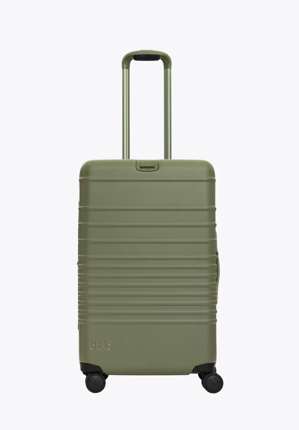 BÉIS Large Check-In Roller Suitcase Sage Green Brand New