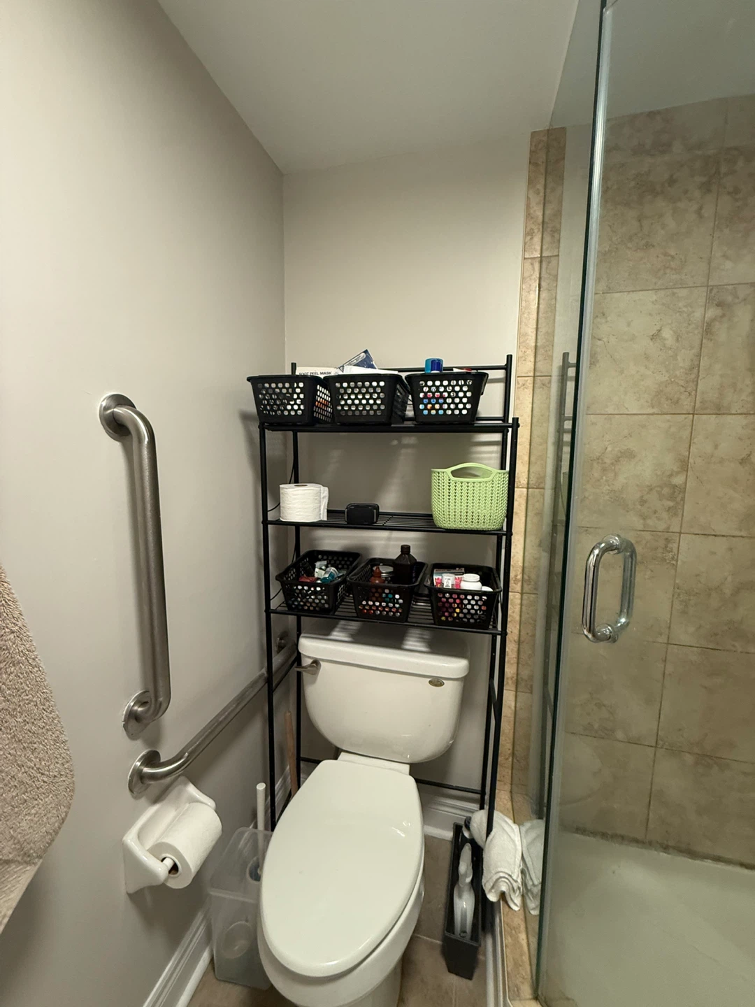 3-Tier Over-the-Toilet Storage Shelf with Baskets