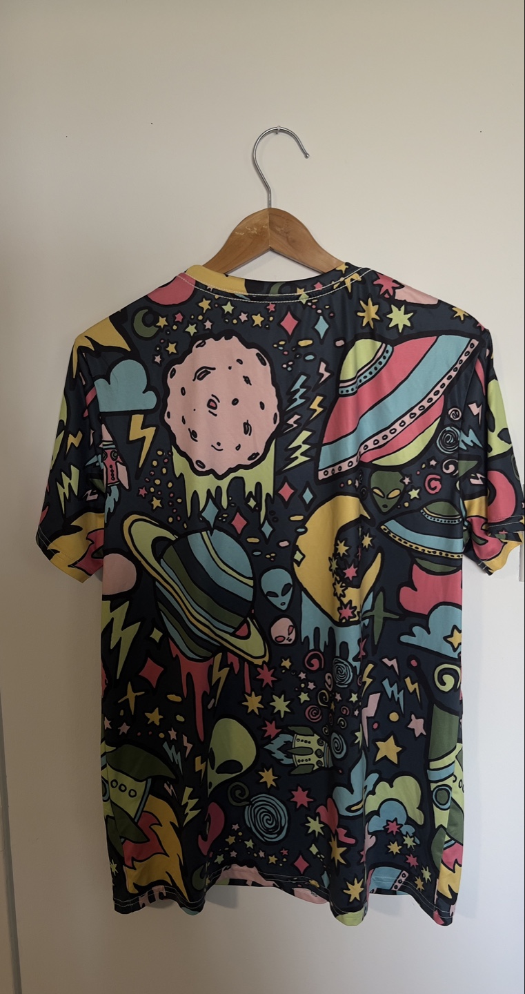 Space and Alien Graphic T-Shirt - photo 2