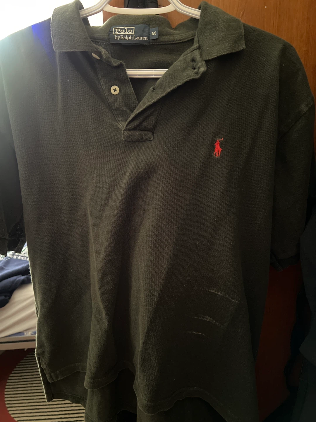 Polo by Ralph Lauren Men's Green Cotton Polo Shirt Size M