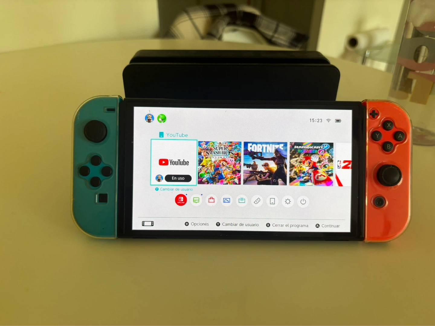 Nintendo Switch Console with 2 Games